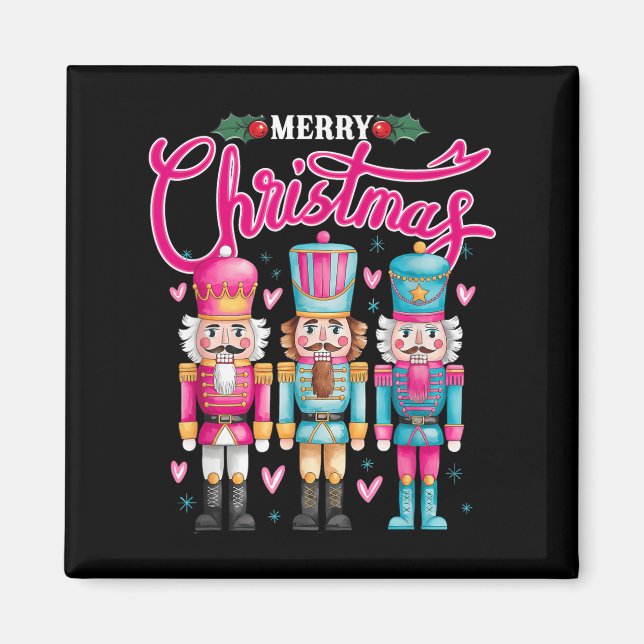 Íman Deez Loucos Nutcracker Felry Christmas Matching Pa (Frente)