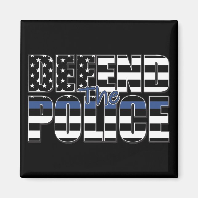 Íman DEFEND-THE-POLLICE-Blue Line (Frente)