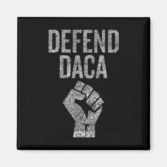 Íman Defenda Daca Com Resistir Punho Gráfico Enrugado (Frente)