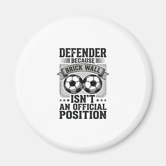 Íman Defensor de Futebol Parede de Tijolos Camisa Vinta (Frente)