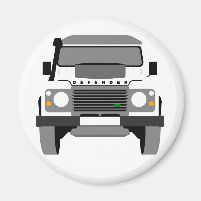 Íman Defensor de Rover da Terra Clássica de Pop Branco (Frente)