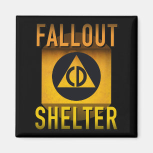 Íman Defesa Civil Fallout Shelter Atomic Age Grunge :