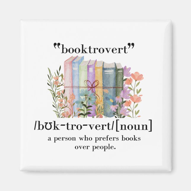 Íman Definição "Booktrovert" (Frente)