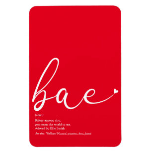 Íman Definição de Bae Escrita Elegante Coração de Amor