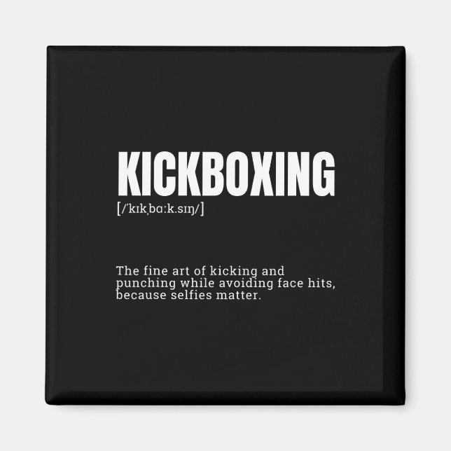 Íman Definição de Citação de Hobby de Kickboxing Engraç (Frente)