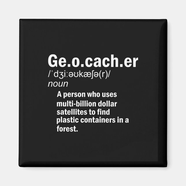 Íman Definição de Geocaching Geocacher  (Frente)