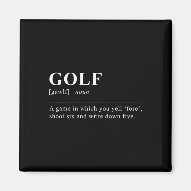 Íman Definição de Golf Engraçado (Frente)