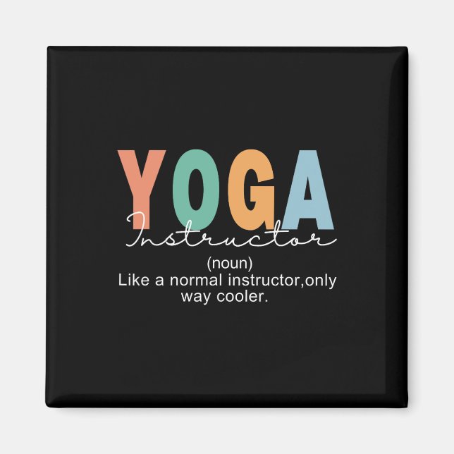 Íman Definição de Instrutor de Yoga Apenas Normal Resfr (Frente)