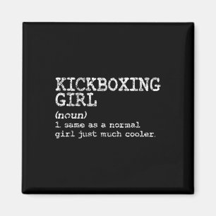 Íman Definição de Menina de Kickboxing Engraçado Mulher