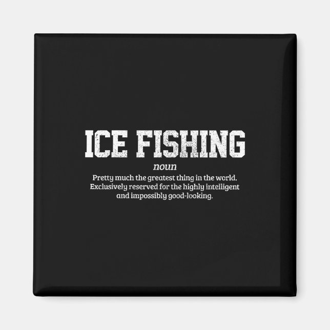 Íman Definição de Pesca no Gelo Presente Engraçado para (Frente)