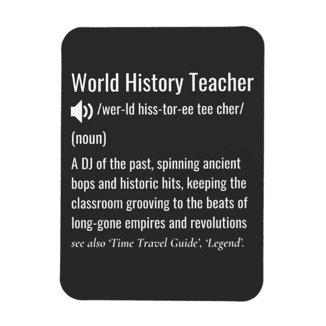 Íman Definição de Professor de História Mundial (Vertical)