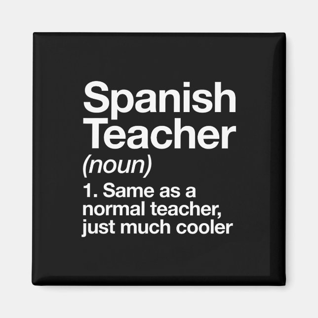 Íman Definição de Professora de Espanhol Divertida Byck (Frente)