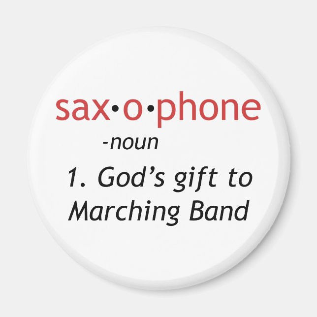 Íman Definição de saxofone (Frente)