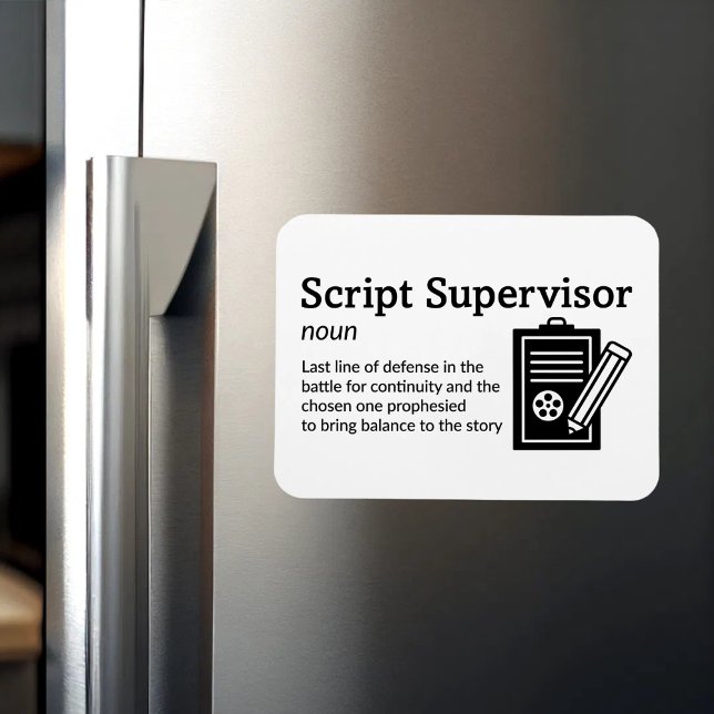 Íman Definição do Supervisor de Script - Filme 3" x 4"  (Criador carregado)