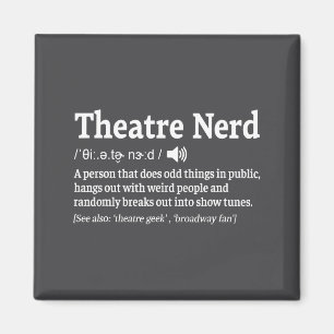 Íman Definição Engraçada de Nerd de Teatro Musical