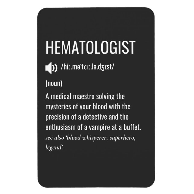 Íman Definição Hematologista (Vertical)