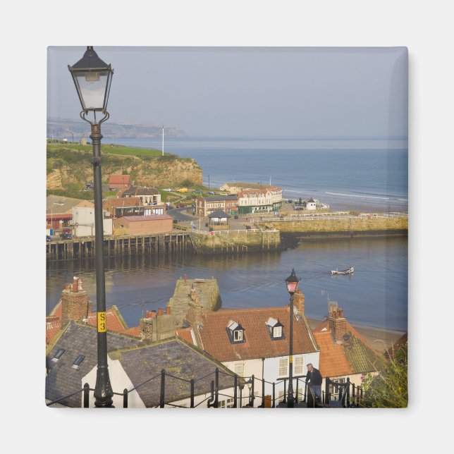 Íman Degraus que levam ao porto, Whitby, Norte (Frente)