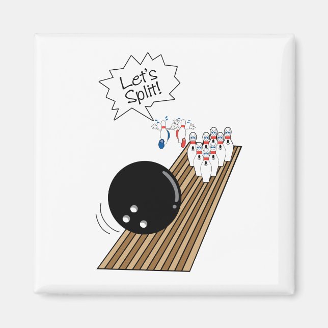 Íman deixa-me dividir o humor das pinças de boliche ass (Frente)