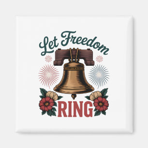 Íman Deixar a Liberdade Anelar Bell Patriótico