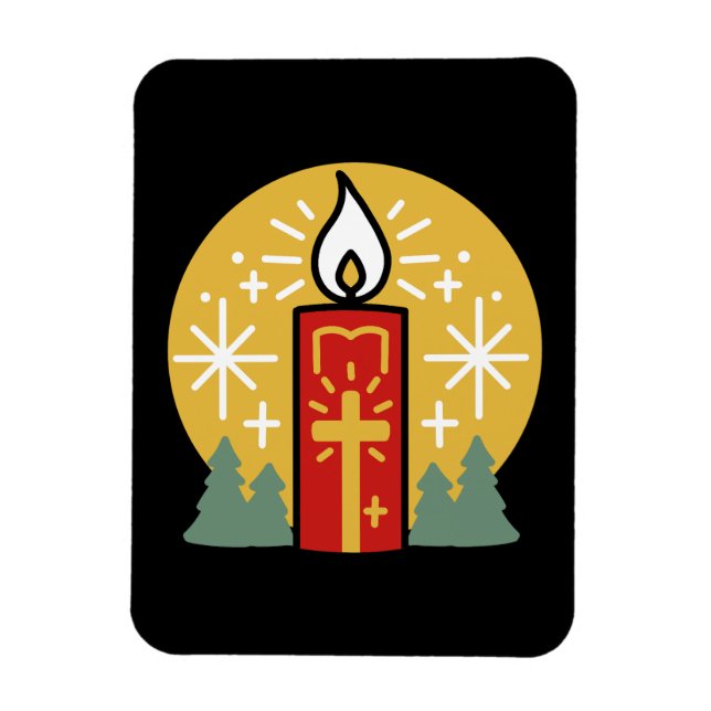 Íman Deixe a Fé ser sua arte mais brilhante na vela (Vertical)