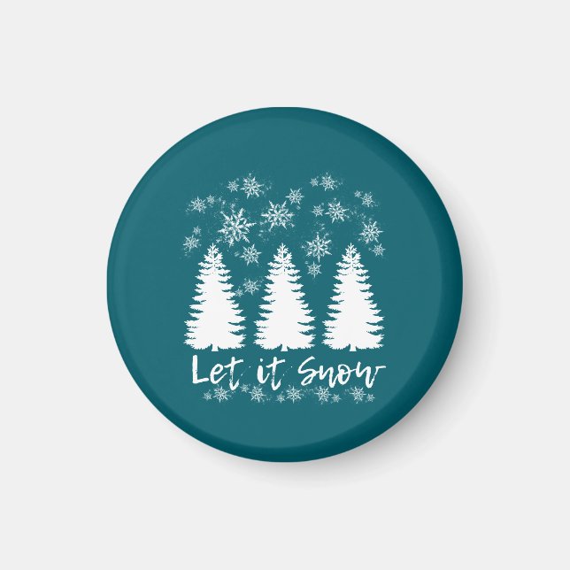 Íman Deixe-a Neve Estreita Impressão de Tela (Frente)