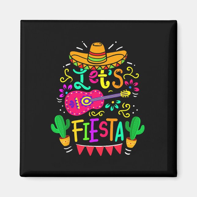 Íman Deixe Fiesta Cinco De Mayo Partido Mexicano Guitar (Frente)