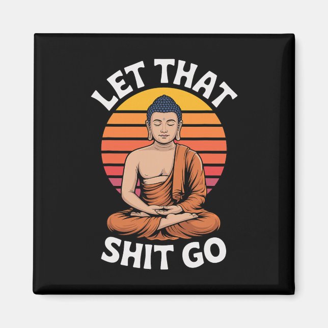 Íman Deixe Ir Buda Yoga  (Frente)
