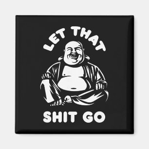 Íman Deixe Isso Ir Rindo Buda Monge Budismo Piada Engra