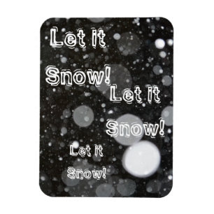 Íman Deixe nevar em um fundo de neve