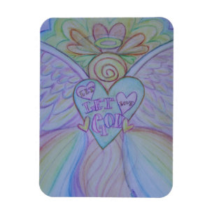 Íman Deixe o amor, deixe Deus Rainbow Angel Magnet