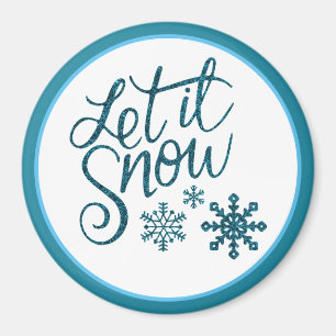 Íman Deixe-o nevar azul brilhante