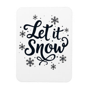 Íman Deixe-o nevar floco de neve no inverno Natal