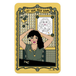 Íman Deixe seu cabelo para baixo_C_4x6 Frigerator Magne