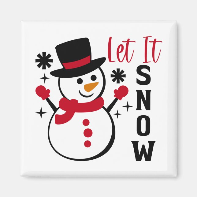 Íman Deixe Snowman nevar (Frente)