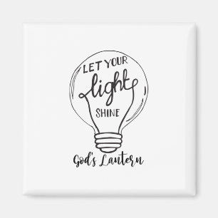 Íman Deixe sua luz brilhar com as lanternas de Deus