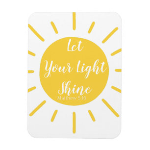 Íman Deixe Sua Luz Iluminar Matthew 5:16 Foto Magnet