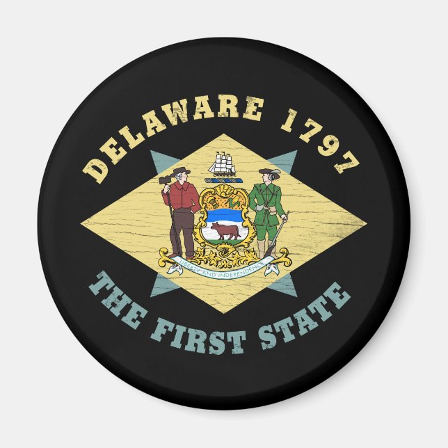 ÍMAN DELAWARE 1797 A PRIMEIRA BANDEIRA DE ESTADO (Frente)