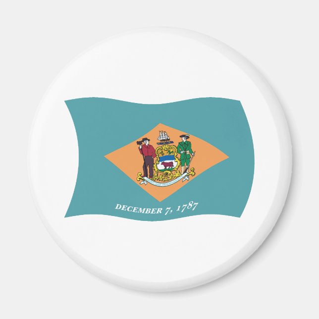 Íman Delaware Flag Magnet (Frente)