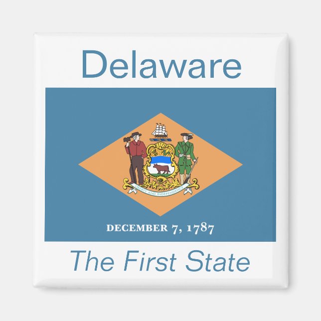 Íman Delaware Flag Magnet (Frente)