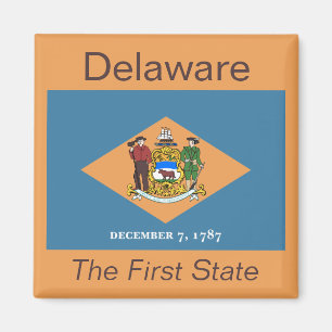 Íman Delaware Flag Magnet
