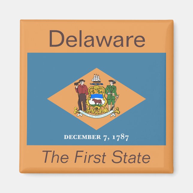 Íman Delaware Flag Magnet (Frente)