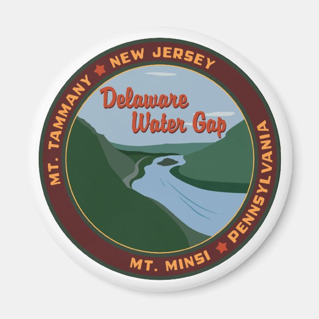 Íman Delaware Gap de Água - Magnet (Frente)