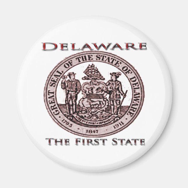 Íman Delaware O Primeiro Selo De Estado (Frente)