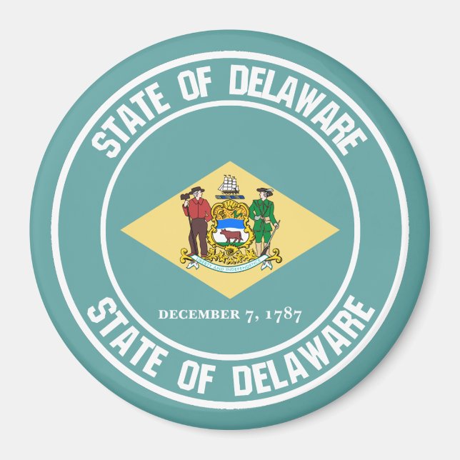 Íman Delaware Round Emblem (Frente)