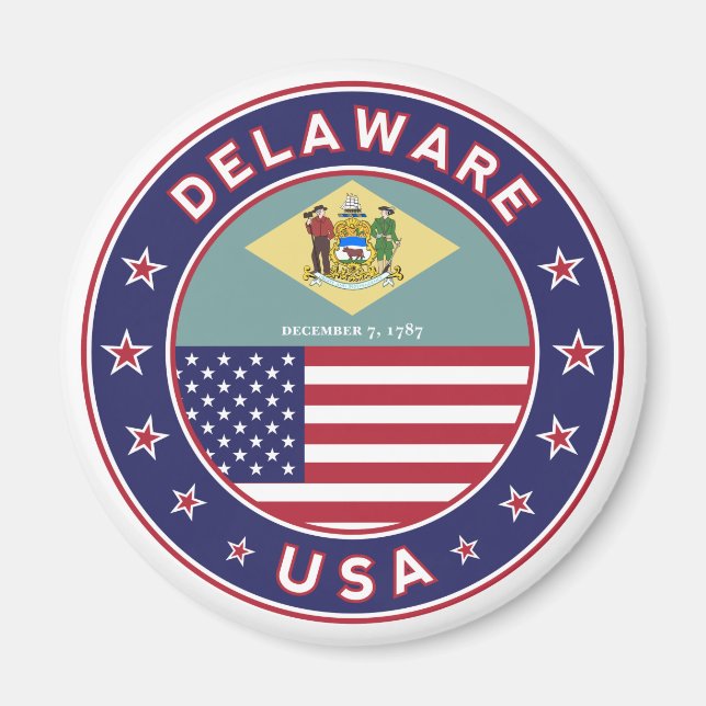Íman Delaware, t-shirt Delaware, adesivo Delaware (Frente)