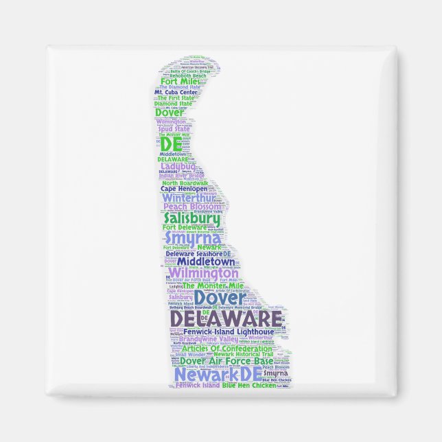 Íman Deleware Word Cloud (Frente)
