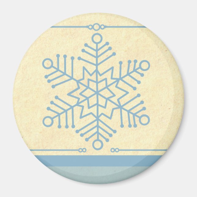 Íman Delicar Floco de Neve Magnet de Natal (Frente)