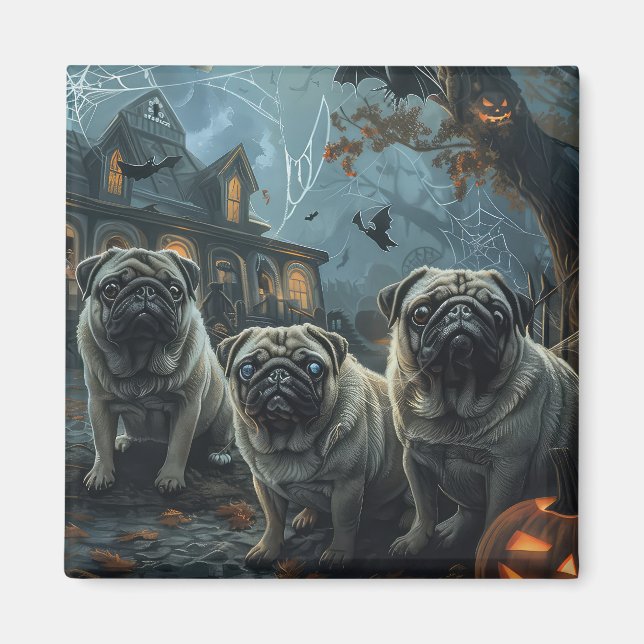 Íman Delícia Canina de Halloween Pug (Frente)