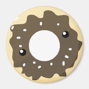Íman Delicioso Donut com Cobertura de Chocolate em Esti