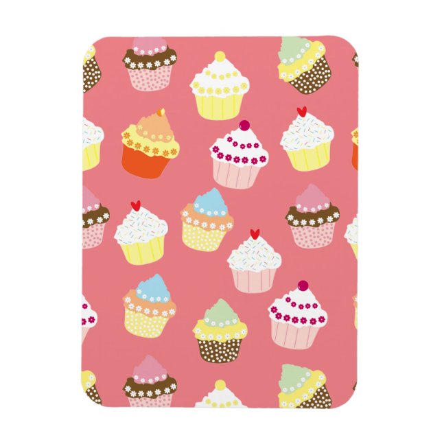 Íman Deliciosos Cupcakes de aniversário decorados (Vertical)